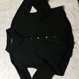 Victoria's Secret Pajama Top Womens Black Size Medium
